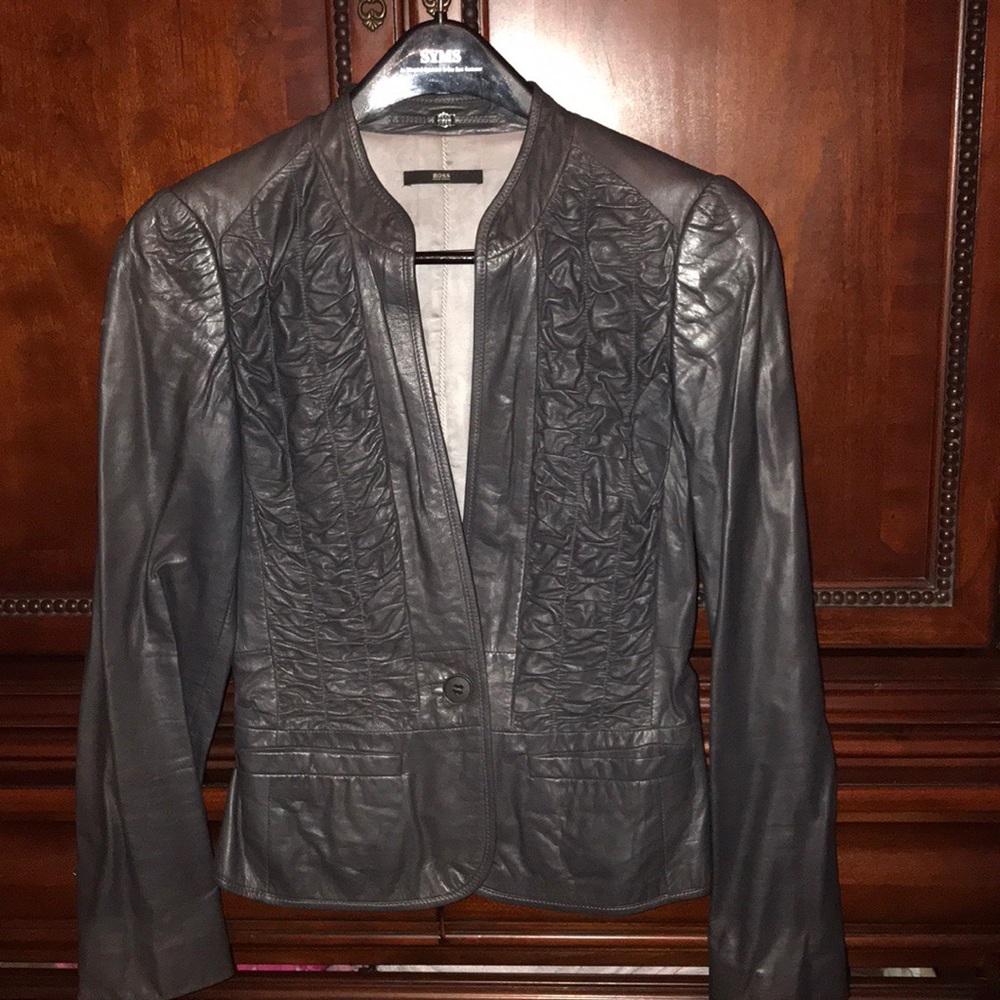 Hugo Boss leather jacket